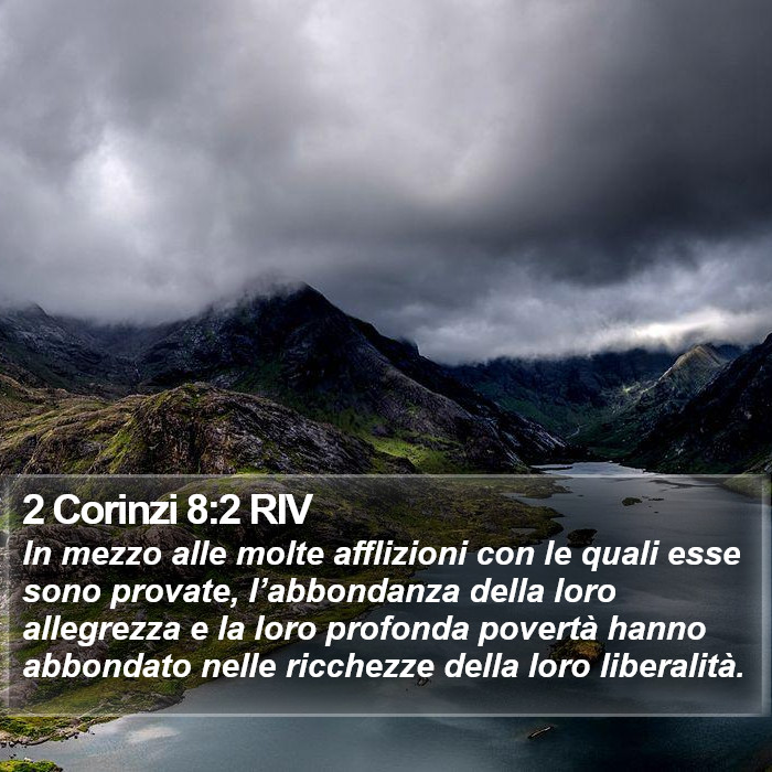 2 Corinzi 8:2 RIV Bible Study