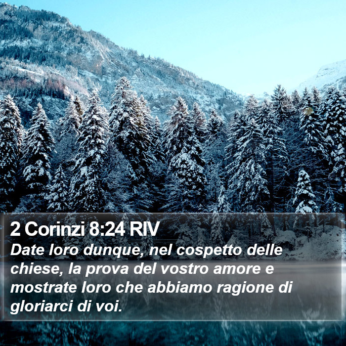 2 Corinzi 8:24 RIV Bible Study