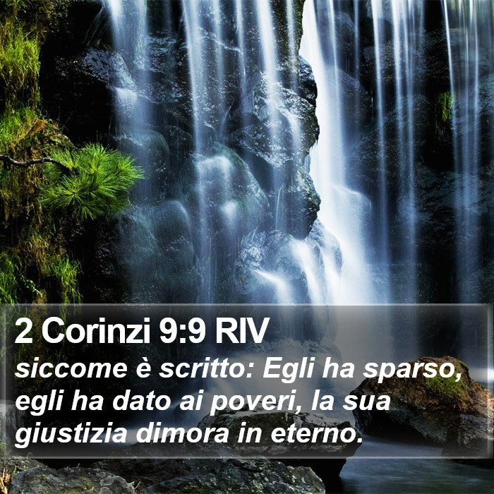 2 Corinzi 9:9 RIV Bible Study