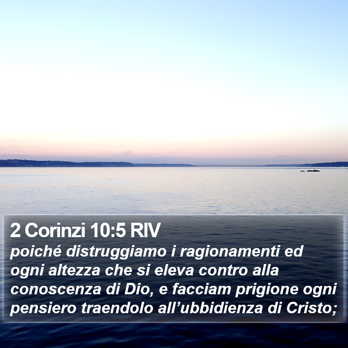 2 Corinzi 10:5 RIV Bible Study