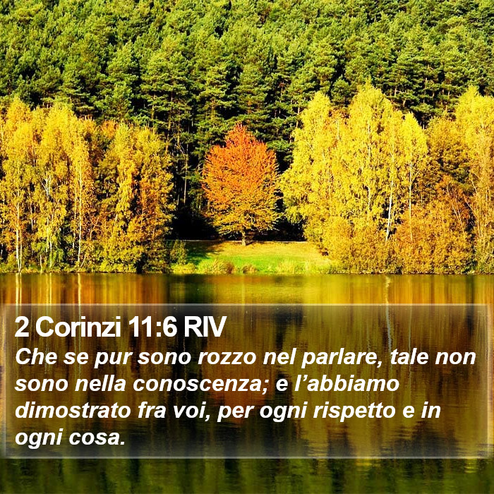 2 Corinzi 11:6 RIV Bible Study