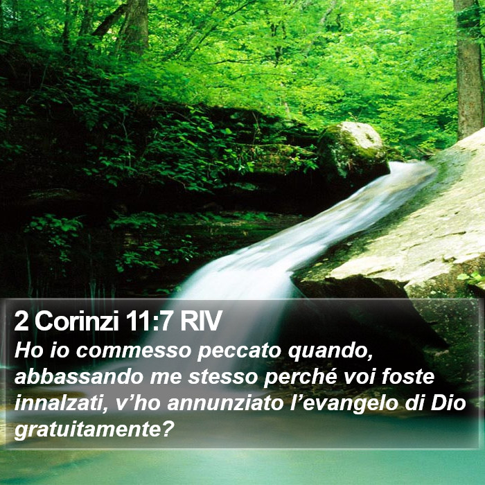 2 Corinzi 11:7 RIV Bible Study