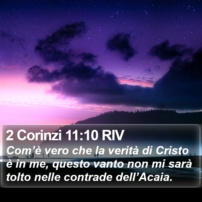 2 Corinzi 11:10 RIV Bible Study
