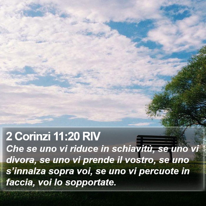 2 Corinzi 11:20 RIV Bible Study