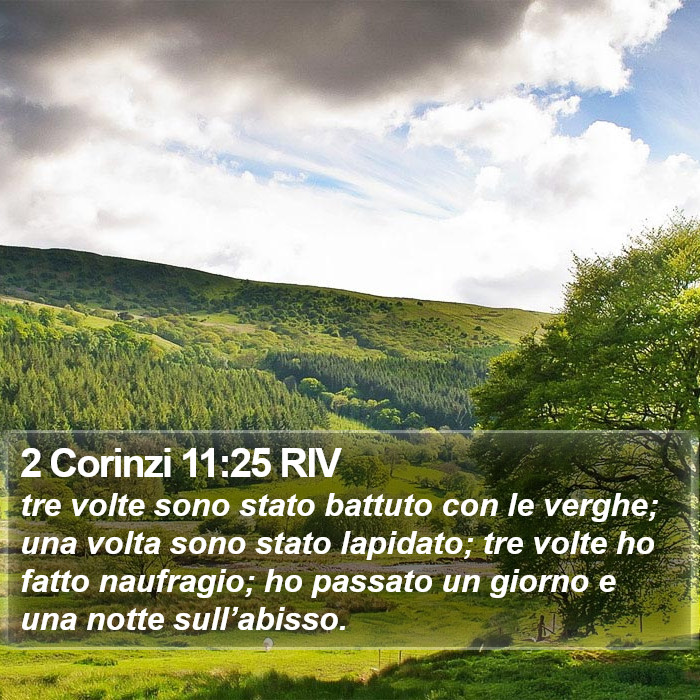 2 Corinzi 11:25 RIV Bible Study