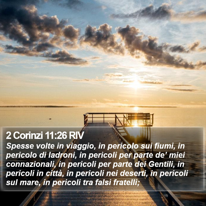 2 Corinzi 11:26 RIV Bible Study