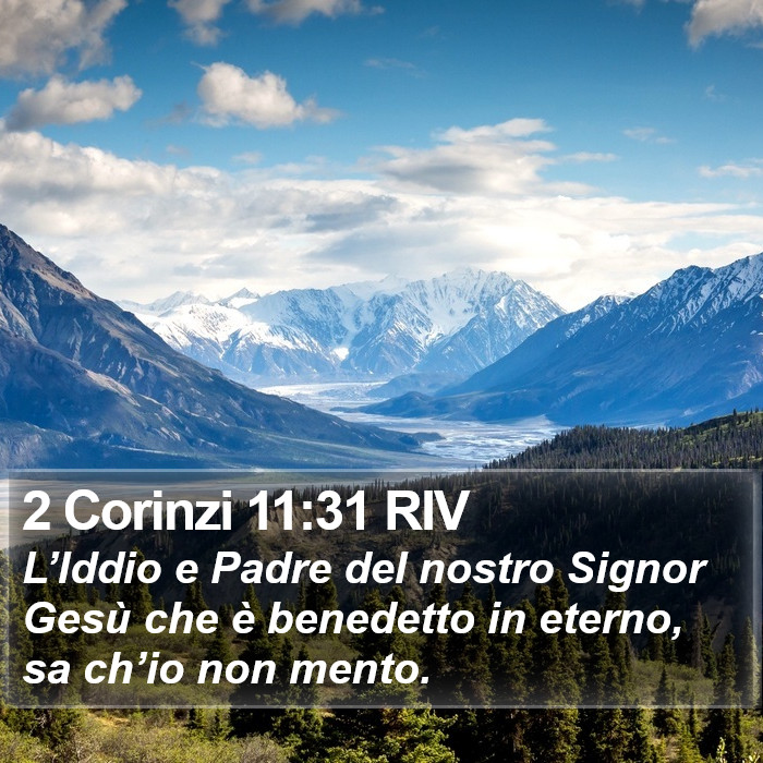 2 Corinzi 11:31 RIV Bible Study