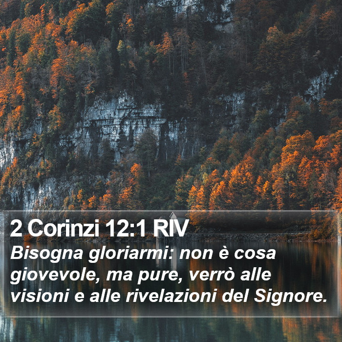 2 Corinzi 12:1 RIV Bible Study