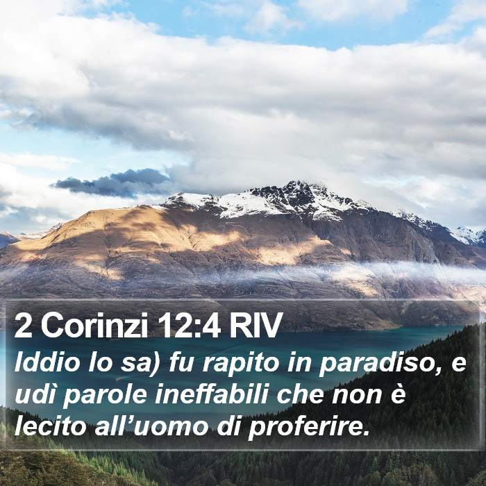 2 Corinzi 12:4 RIV Bible Study