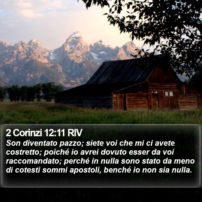 2 Corinzi 12:11 RIV Bible Study