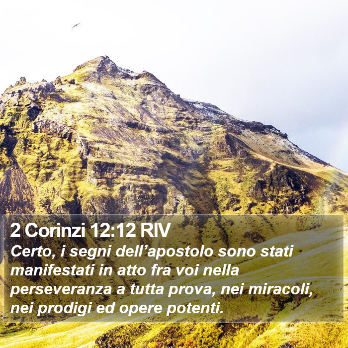 2 Corinzi 12:12 RIV Bible Study