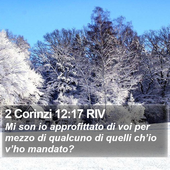 2 Corinzi 12:17 RIV Bible Study