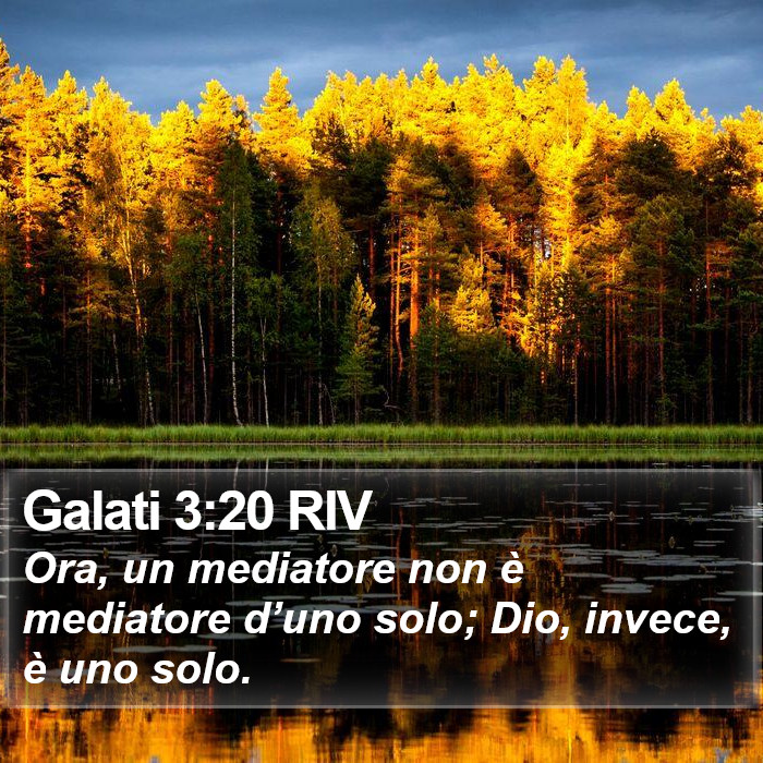 Galati 3:20 RIV Bible Study