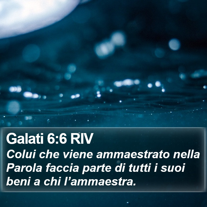 Galati 6:6 RIV Bible Study