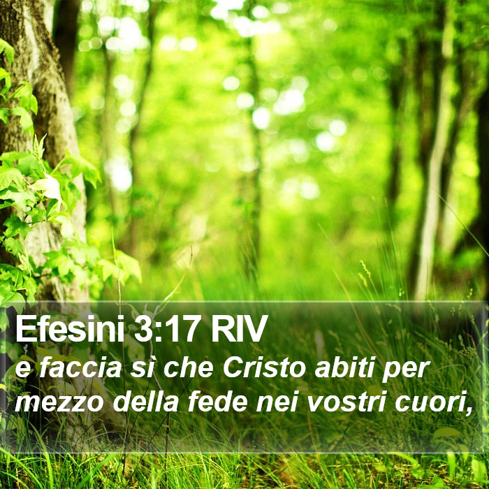 Efesini 3:17 RIV Bible Study