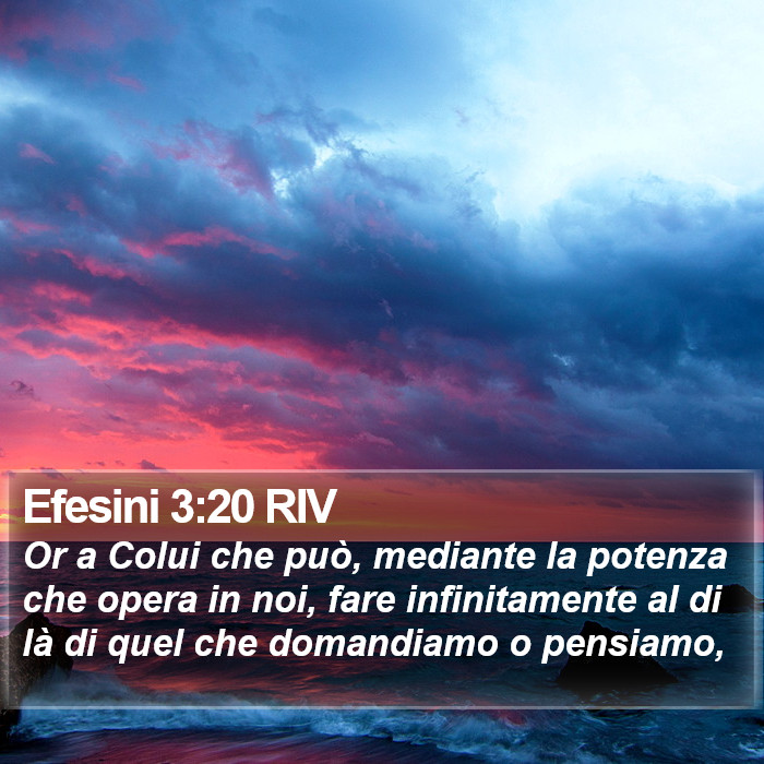 Efesini 3:20 RIV Bible Study