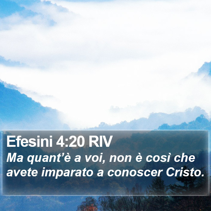 Efesini 4:20 RIV Bible Study