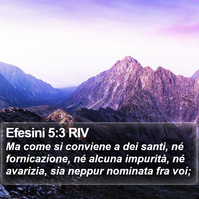 Efesini 5:3 RIV Bible Study