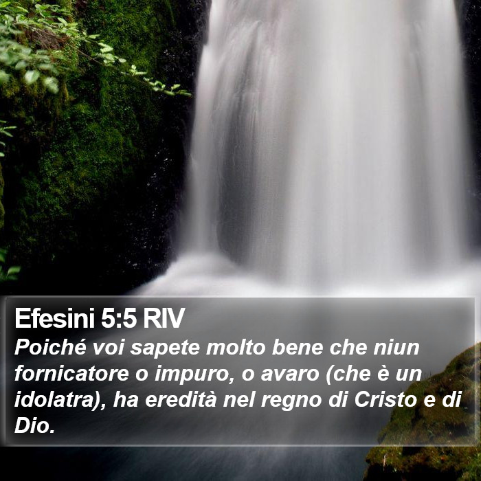 Efesini 5:5 RIV Bible Study