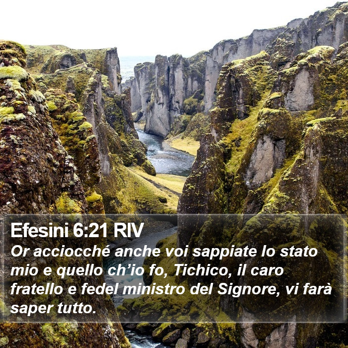 Efesini 6:21 RIV Bible Study