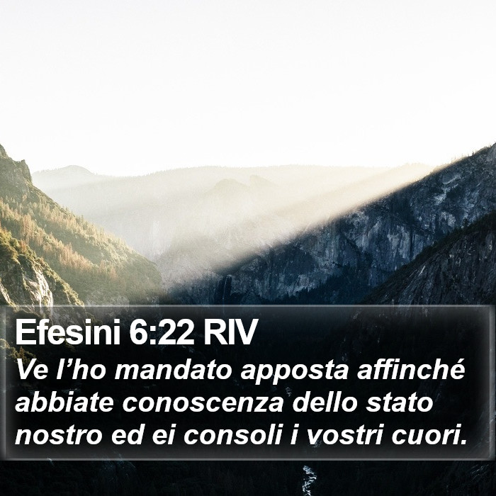 Efesini 6:22 RIV Bible Study