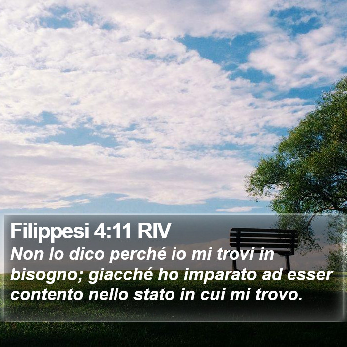 Filippesi 4:11 RIV Bible Study