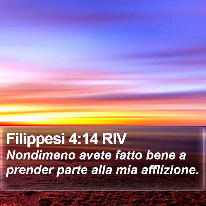 Filippesi 4:14 RIV Bible Study