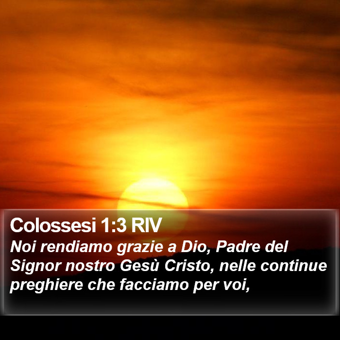 Colossesi 1:3 RIV Bible Study