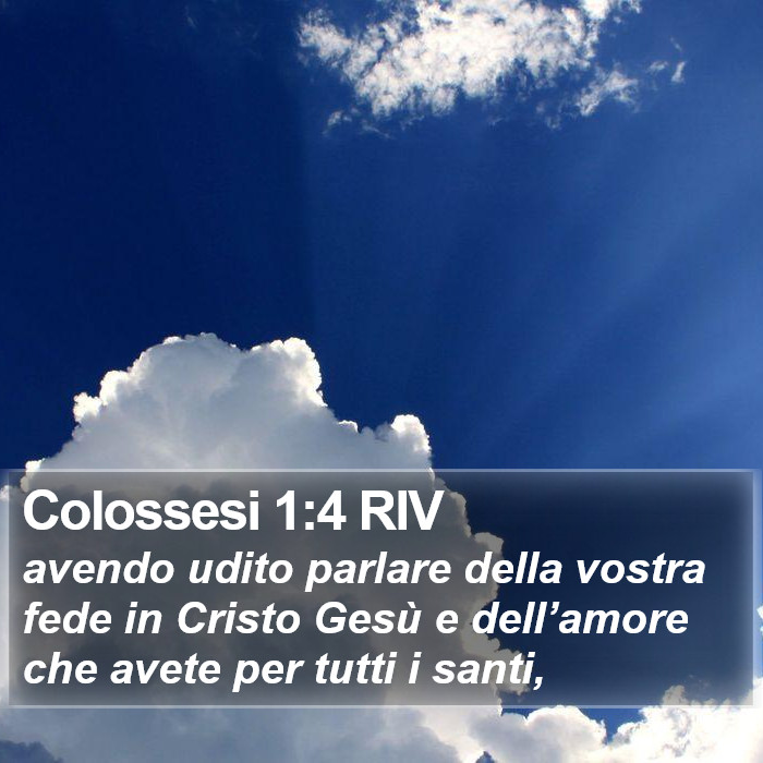 Colossesi 1:4 RIV Bible Study