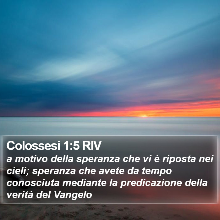 Colossesi 1:5 RIV Bible Study