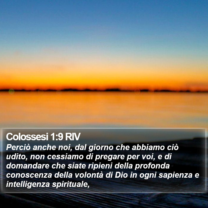 Colossesi 1:9 RIV Bible Study