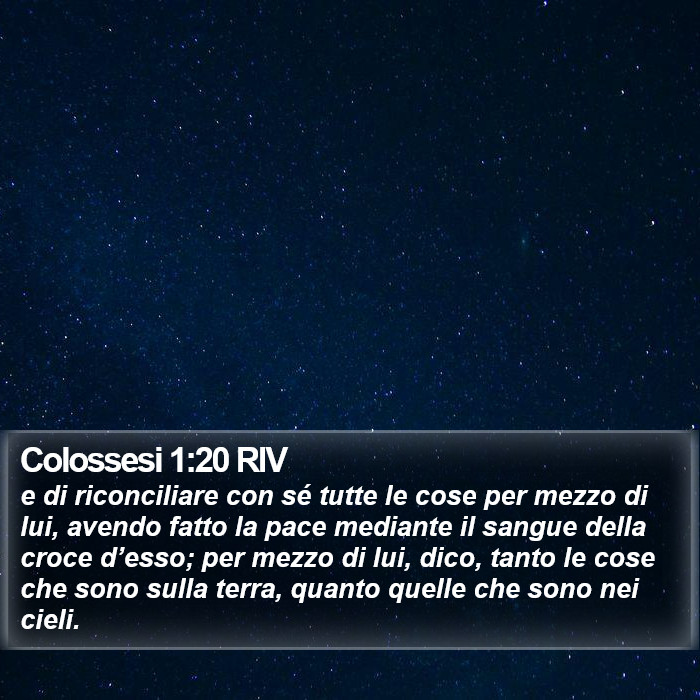 Colossesi 1:20 RIV Bible Study