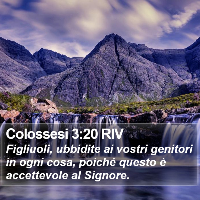 Colossesi 3:20 RIV Bible Study