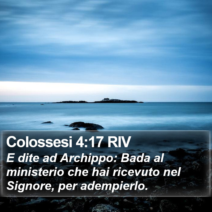 Colossesi 4:17 RIV Bible Study