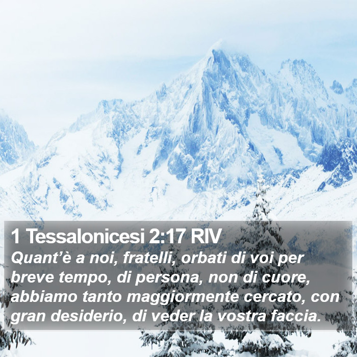1 Tessalonicesi 2:17 RIV Bible Study