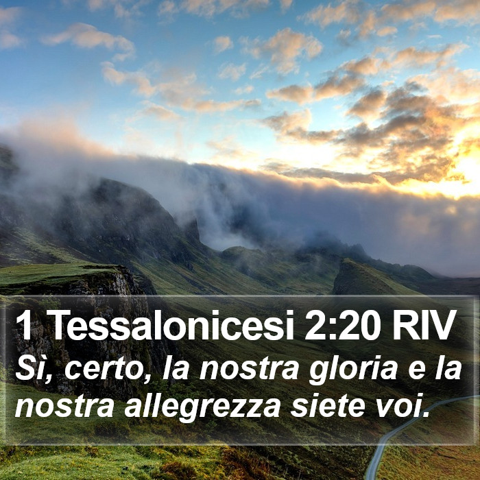 1 Tessalonicesi 2:20 RIV Bible Study