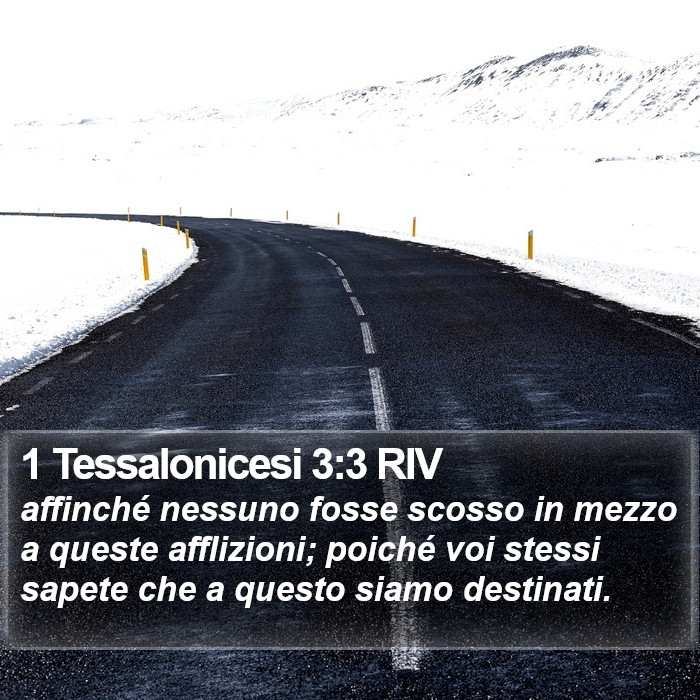 1 Tessalonicesi 3:3 RIV Bible Study