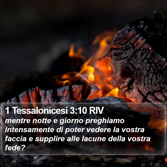 1 Tessalonicesi 3:10 RIV Bible Study