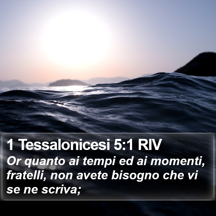 1 Tessalonicesi 5:1 RIV Bible Study