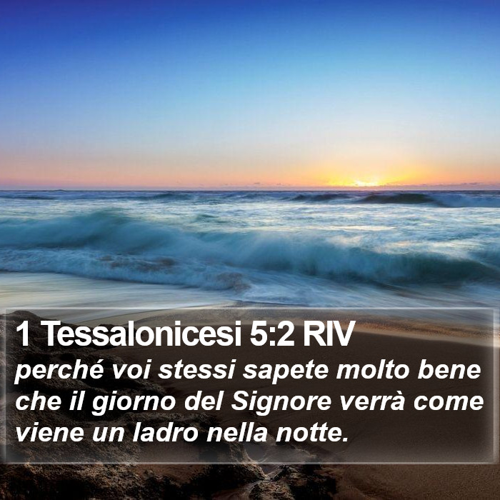 1 Tessalonicesi 5:2 RIV Bible Study