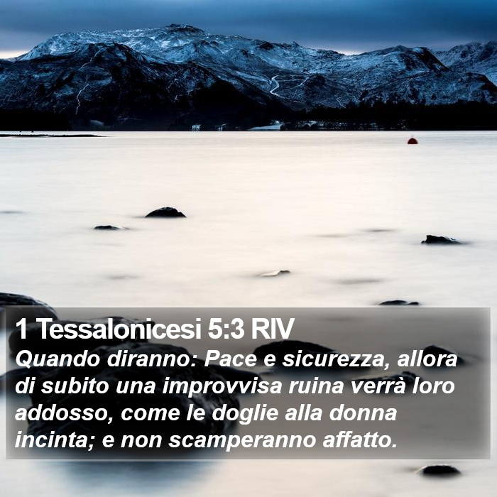 1 Tessalonicesi 5:3 RIV Bible Study