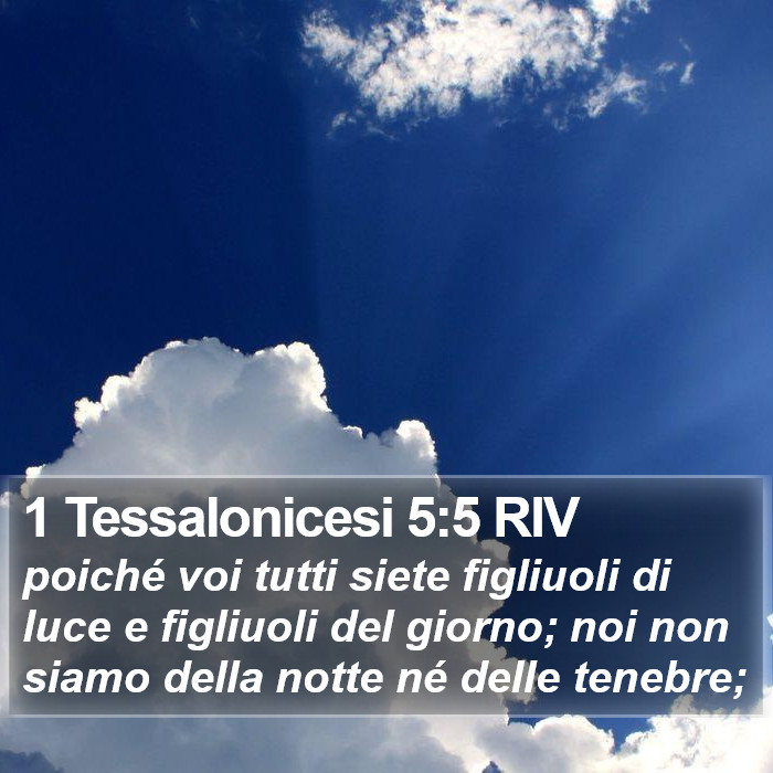 1 Tessalonicesi 5:5 RIV Bible Study