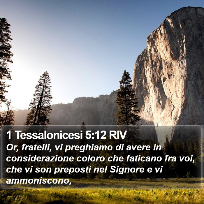 1 Tessalonicesi 5:12 RIV Bible Study