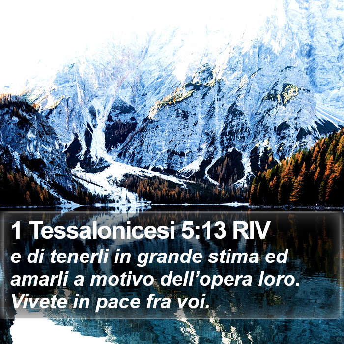 1 Tessalonicesi 5:13 RIV Bible Study