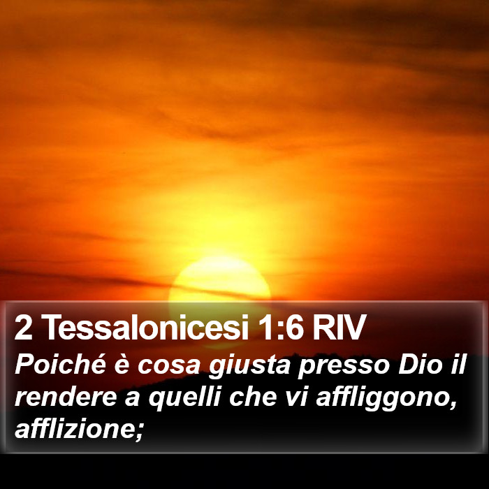 2 Tessalonicesi 1:6 RIV Bible Study