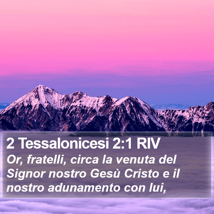 2 Tessalonicesi 2:1 RIV Bible Study