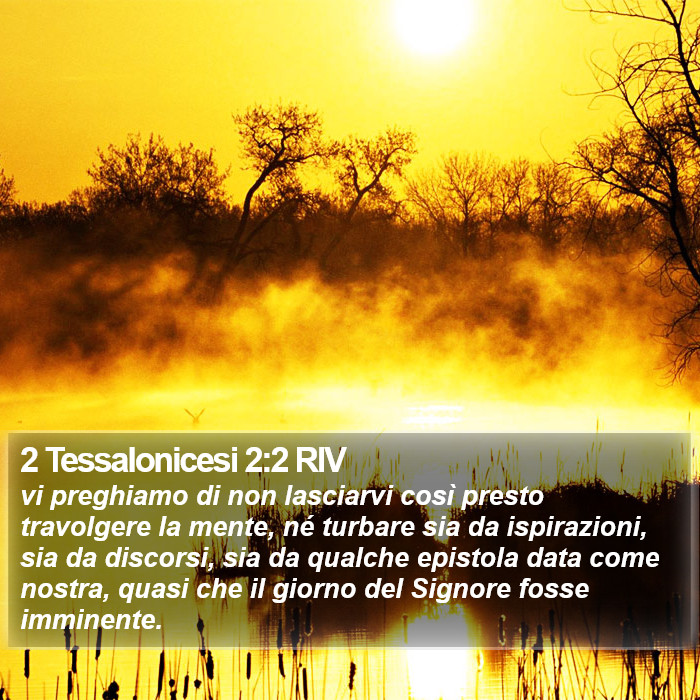 2 Tessalonicesi 2:2 RIV Bible Study