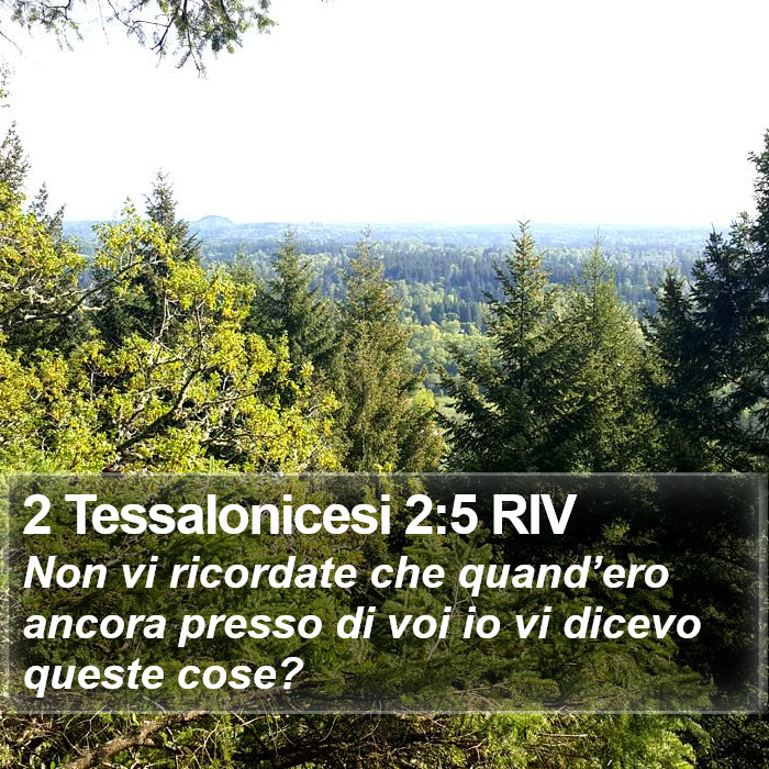 2 Tessalonicesi 2:5 RIV Bible Study