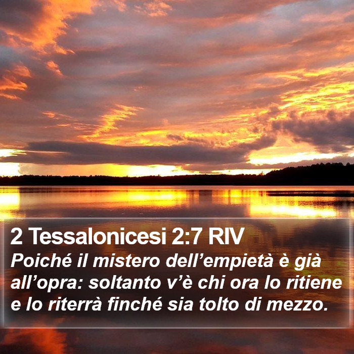 2 Tessalonicesi 2:7 RIV Bible Study