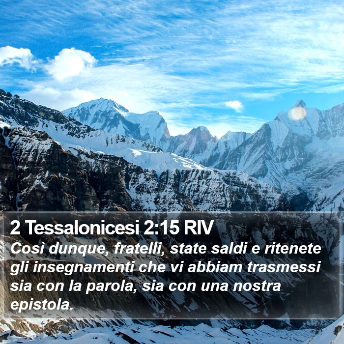 2 Tessalonicesi 2:15 RIV Bible Study